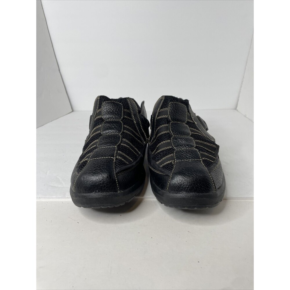 Dr. Comfort Edward X-Depth Mens Shoes Size 9 Wide Black Leather Adjustable 9610‎